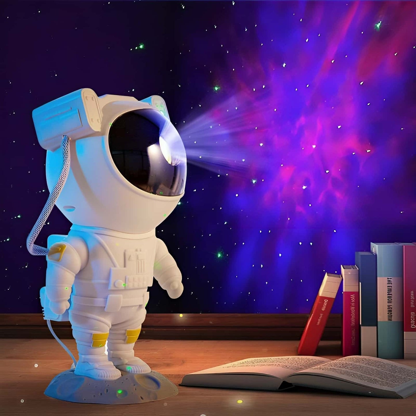 astronaut projector with galaxy