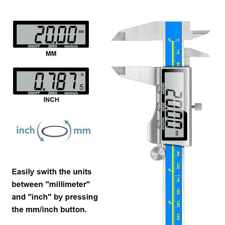 Precision Digital Caliper Measuring Tool - Raydexlights