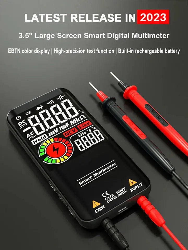 Smart Digital Multimeter 2023 | Raydexlights S30 - Latest Model (Support Amp) / Red